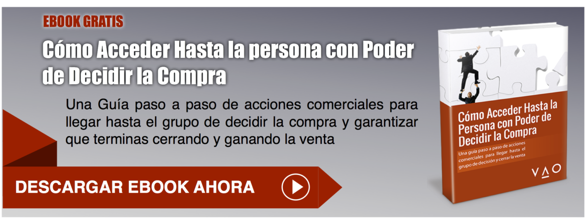 Conseguir más clientes - CTA Ebook Cómo acceder hasta la persona con poder de decidir la compra