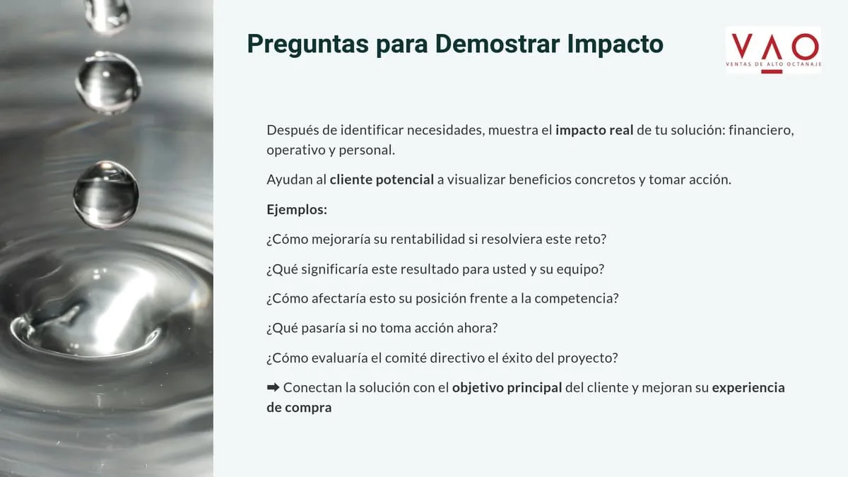 Preguntas para demostrar impacto