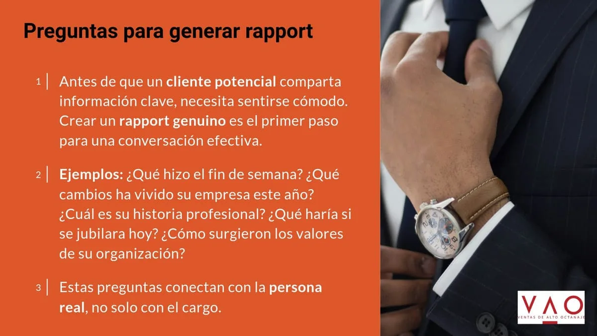 Preguntas para generar rapport
