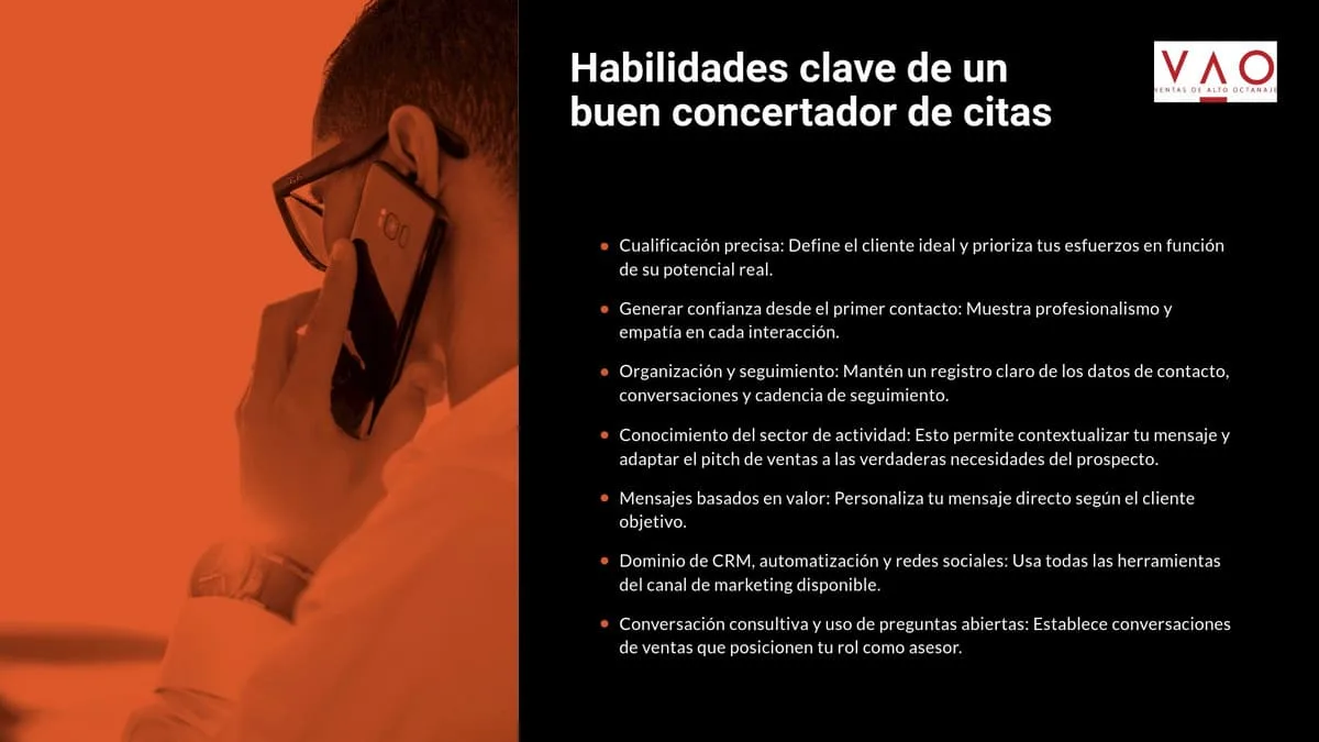 Habilidades clave de un buen concertador de citas