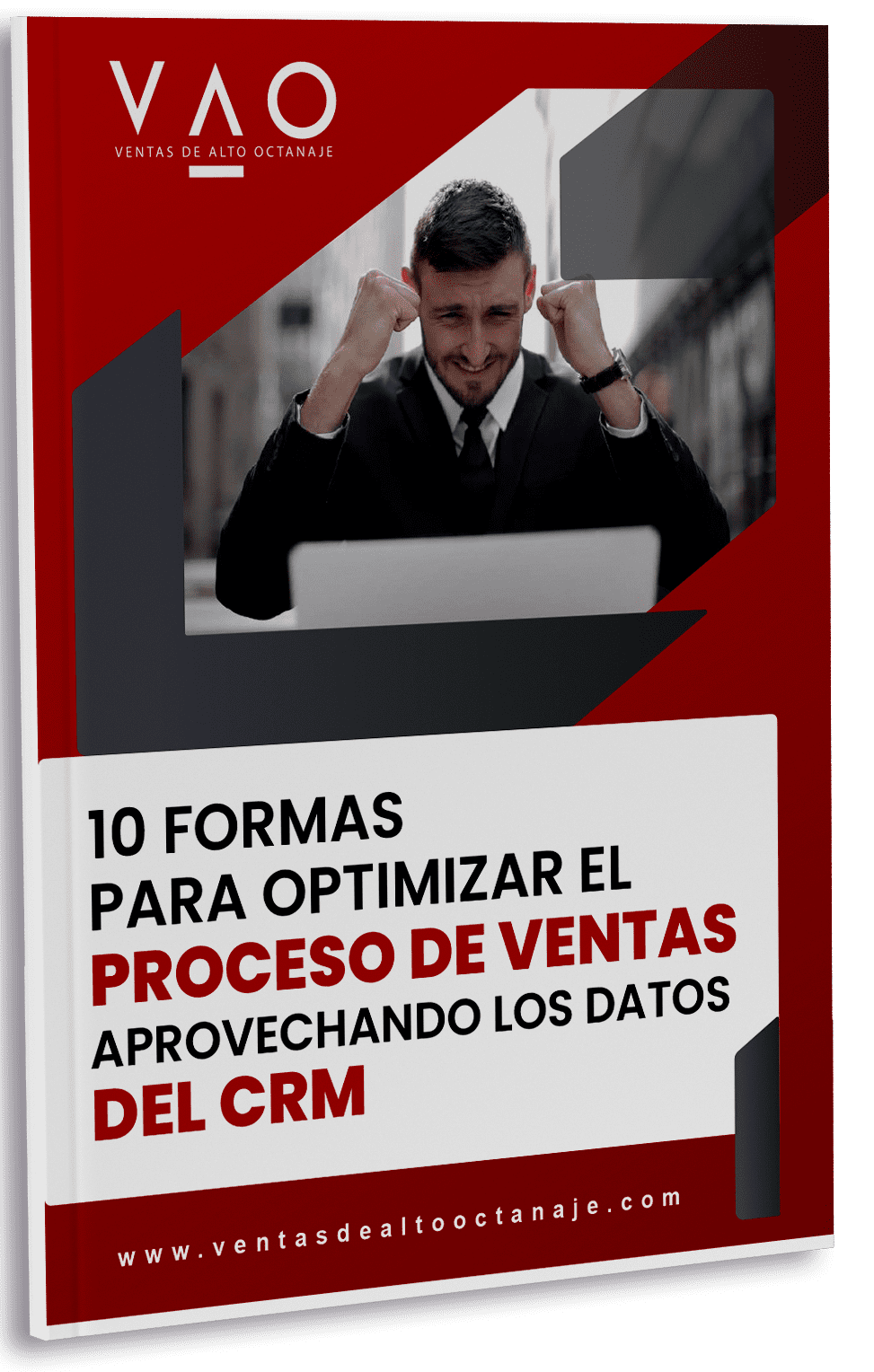 MOCKUP EBOOK - 10 FORMAS DE OPTIMIZAR TU PROCESO DE VENTAS A TRAVÉS DE LOS DATOS DEL CRM