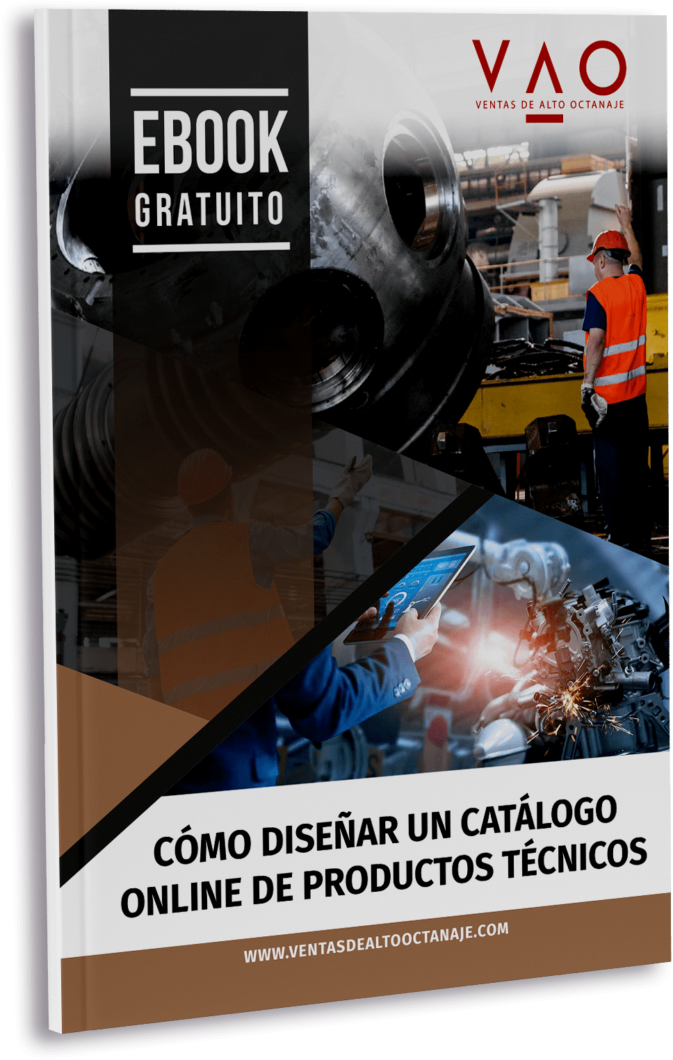 MOCKUP EBOOK VAO CÓMO DISEÑAR UN CATÁLOGO ONLINE DE PRODUCTO TÉCNICOS