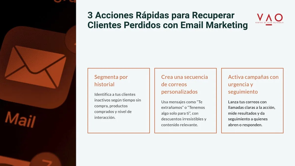 3 acciones rápidas para recuperar clientes con email marketing