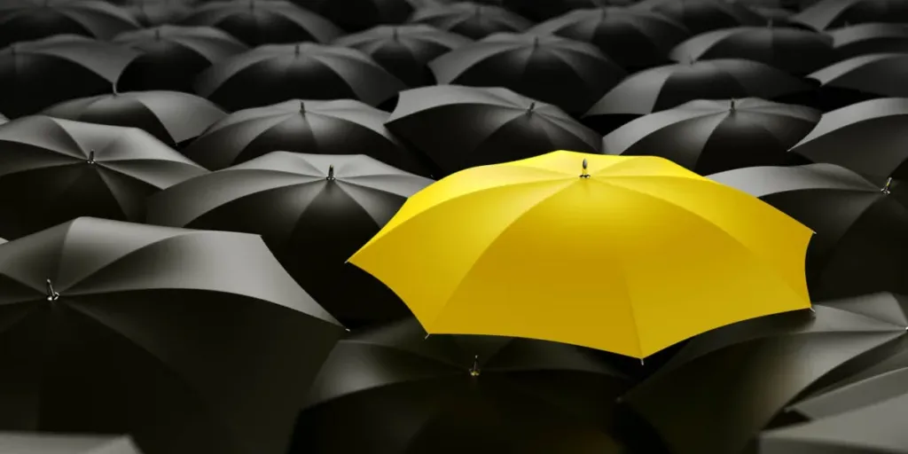 yellow umbrella